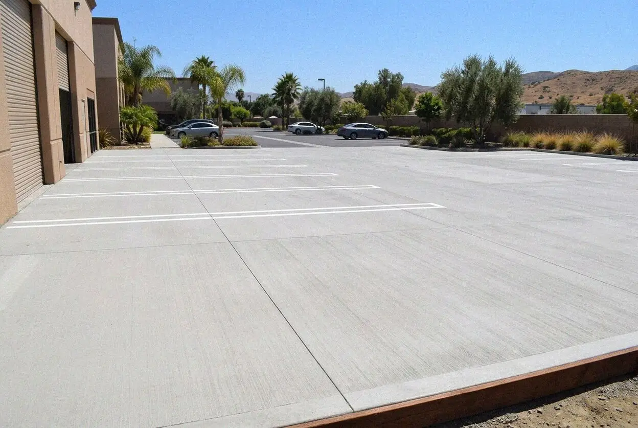 Concrete loading apron at a Hunter Park business in Riverside